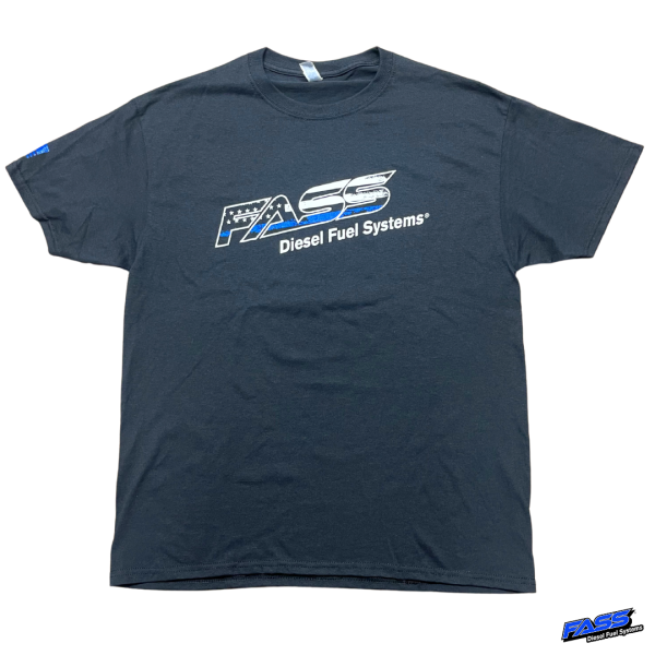 2-FASS Diesel Fuel Systems-We Back the Blue-Police Support T-shirt